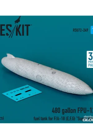 480 gallon FPU-12/A fuel tank for F/A-18 (E,F,G) Super Hornet (1 pcs) (3D Printed) Lage Prijs