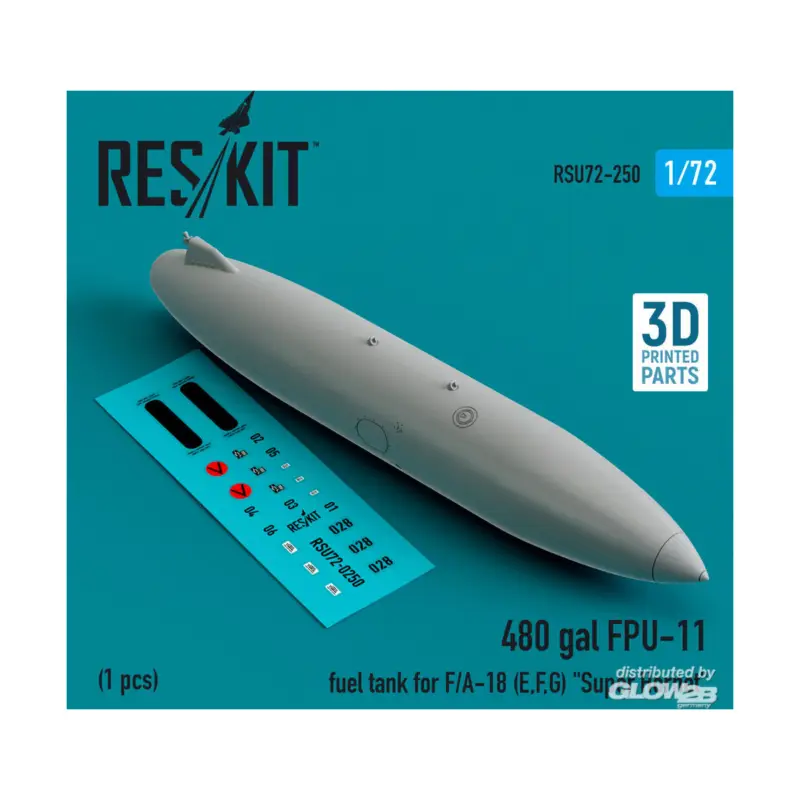 480 gallon FPU-11 fuel tank for F/A-18 (E,F,G) Super Hornet (1 pcs) (3D Printed) Meest Verkocht