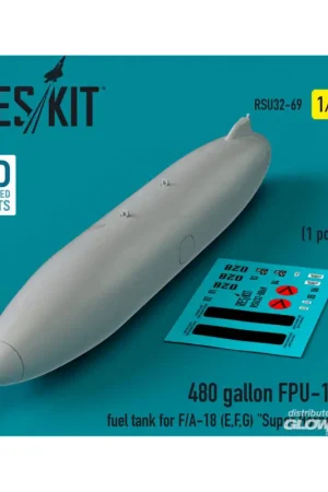 480 gallon FPU-11 fuel tank for F/A-18 (E,F,G) Super Hornet (1 pcs) (3D Printed) Premium