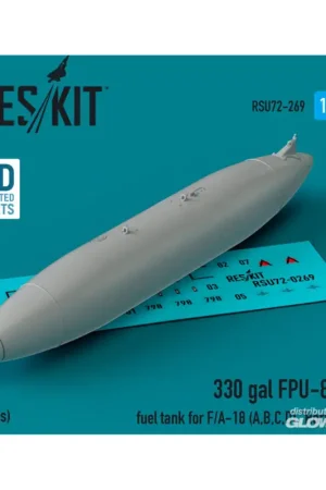 330 gal FPU-8/A fuel tank for F/A-18 (A,B,C,D) Hornet (1 pcs) (3D printed) Weekendaanbieding