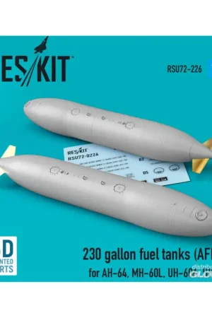 Veilige Betaling 230 gallon fuel tanks (AFMS) for AH-64, MH-60L, UH-60A, HH-60 (2 pcs) (3D Printed)