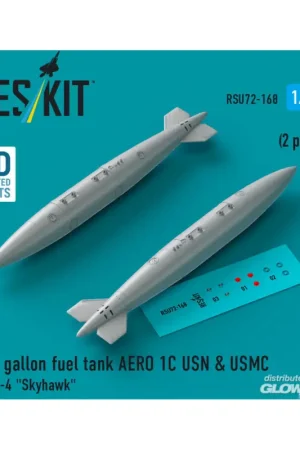 150 gallon fuel tank AERO 1C USN & USMC for A-4 Skyhawk (2 pcs) (3D Printed) Betrouwbaar