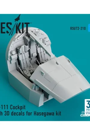 EF-111 Cockpit with 3D decals for Hasegawa kit (3D Printed) Aanbieding