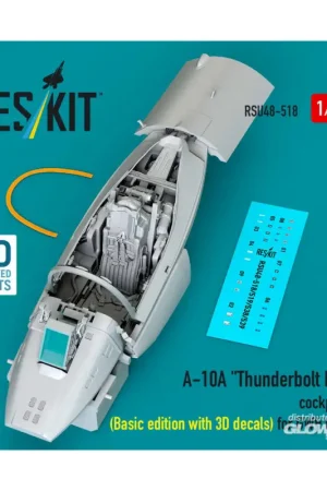 Weekendaanbieding A-10A Thunderbolt II cockpit (Basic edition with 3D decals) for GWH kit (3D Printed)