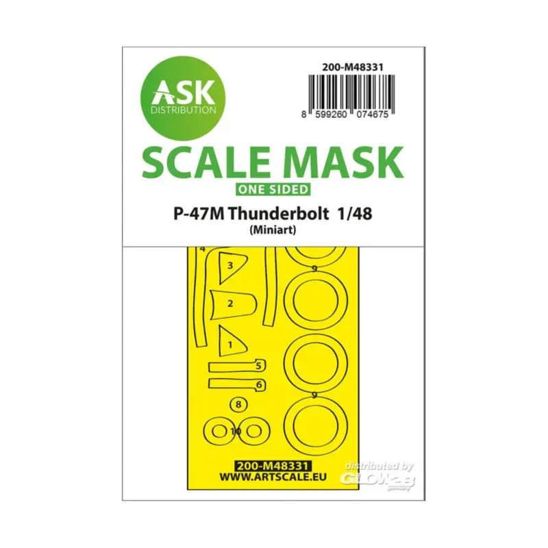 Snelle Levering P-47M Thunderbolt one-sided express fit mask for Miniart