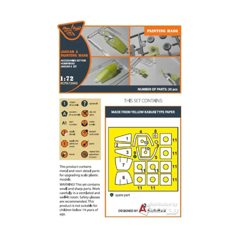 Aanbieding Jaguar A painting mask for Hobby Boss kit
