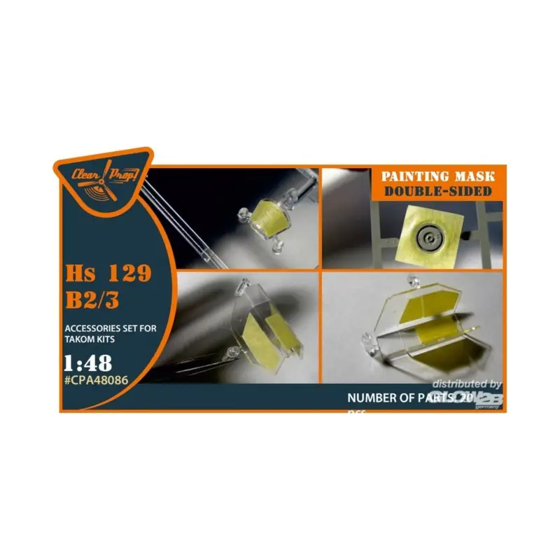 Beperkt Aanbod Hs 129B2/3 double-sided painting mask for Takom kit