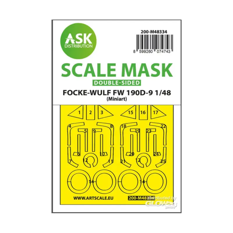 Veilige Betaling Fw 190D double-sided express fit mask for Miniart