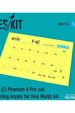 Aanbieding F-4C Phantom II Pre-cut painting masks for FineMolds kit