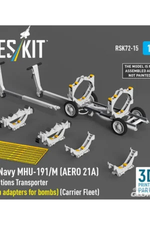 US NAVY MHU-191/M (AERO 21A) Ammunition Transporter (with adapters for bombs) (Carrier Fleet, C-130) (3D Printed model kit) Hoge Kwaliteit