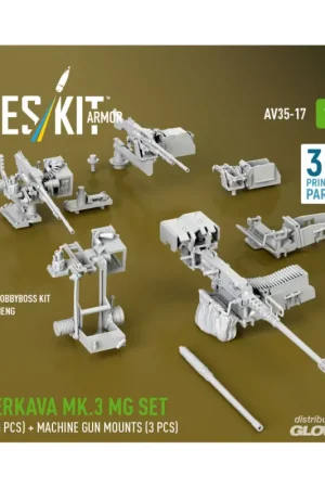 Veilige Betaling Merkava Mk.3 MG set, V1 (3 pcs) + machine gun mounts (3 pcs) for Meng/HobbyBoss kit (3D Printed)