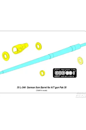 Germ.5cm barrel for Pak 38 for Tamiya Korting