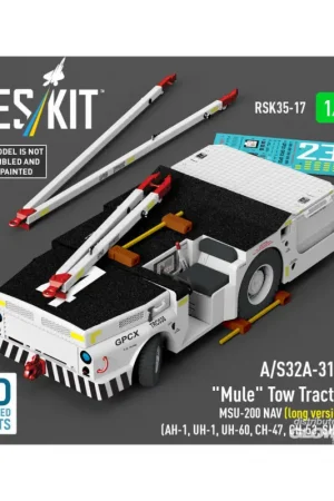 A/S32A-31A Mule Tow Tractor MSU-200 NAV (long version) (AH-1, UH-1, UH-60, CH-47, CH-53, SH-3) (3D Printed model kit) Weekendaanbieding