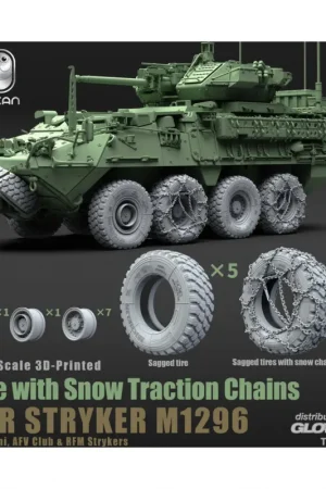 3D-Printed Tire with Snow Traction Chains for STRYKER M1296 Beste Prijs
