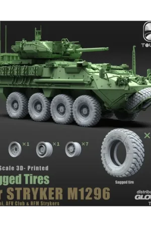 Betaalbaar 3D-Printed Sagged Tires for STRYKER M1296