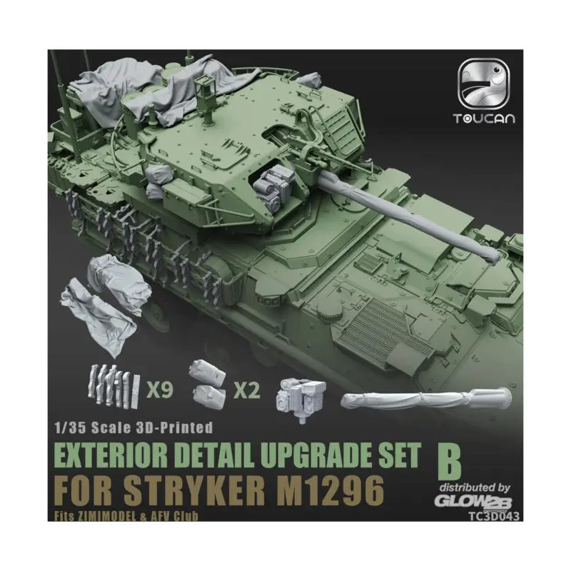 3D-Printed EXTERIOR DETAIL UPGRADE SET B for STRYKER M1296 Superprijs