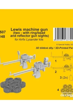 Lewis machine gun (two - with ring/bead and reflector gun sights) for Airfix Hoge Kwaliteit