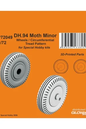 Merkproduct DH.94 Moth Minor Wheels / Circumferential Tread Pattern for Special Hobby