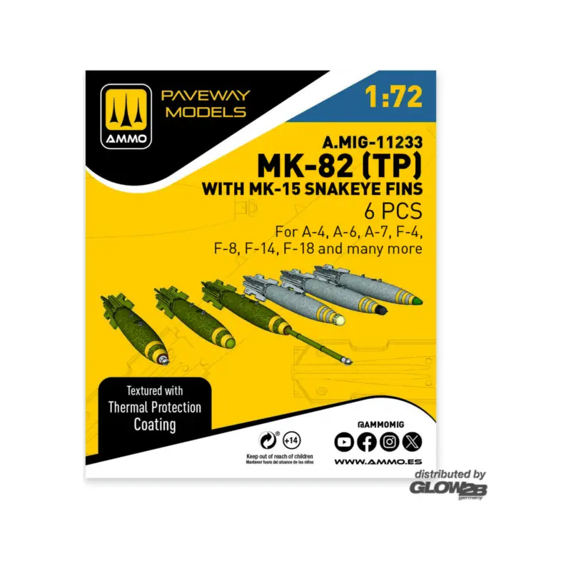 MK-82 with thermal protection and MK-15 Snakeye fin (6 pcs) Korting