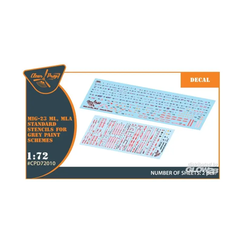 Dagaanbieding Decal MiG-23ML, MLA standard stencils for gray paint schemes for CP kits and others