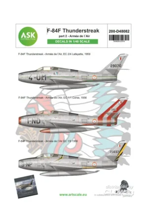 Lage Kosten Decal F-84F Thunderstreak Part 2 - French Air Force