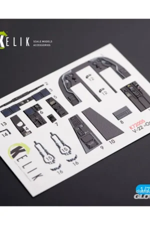 Beperkt Aanbod V-22 Osprey interior 3D decals for Hasegawa kit