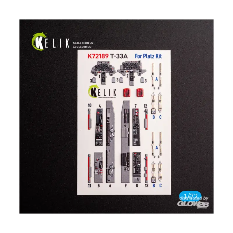 T-33A Shooting Star - interior 3D decals for Platz kit Superprijs
