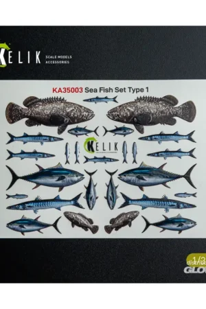 Bestseller Sea Fish set Type 1 - 3D Decal for dioramas