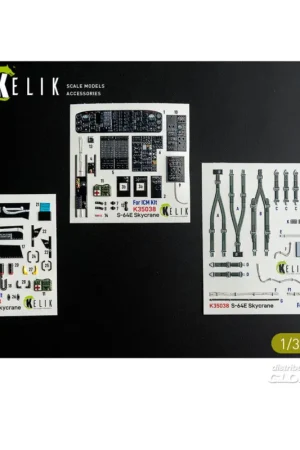 S-64E Skycrane - interior 3D decals for ICM kit Must-Have