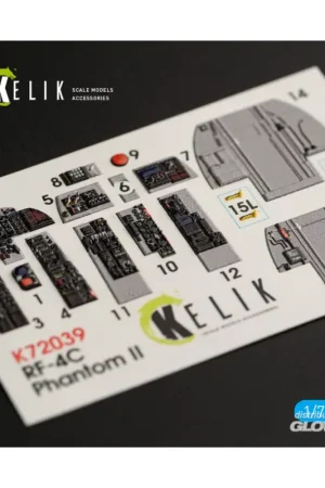 RF-4C Phantom II interior 3D decals for Hasegawa kit Gereduceerde Prijs