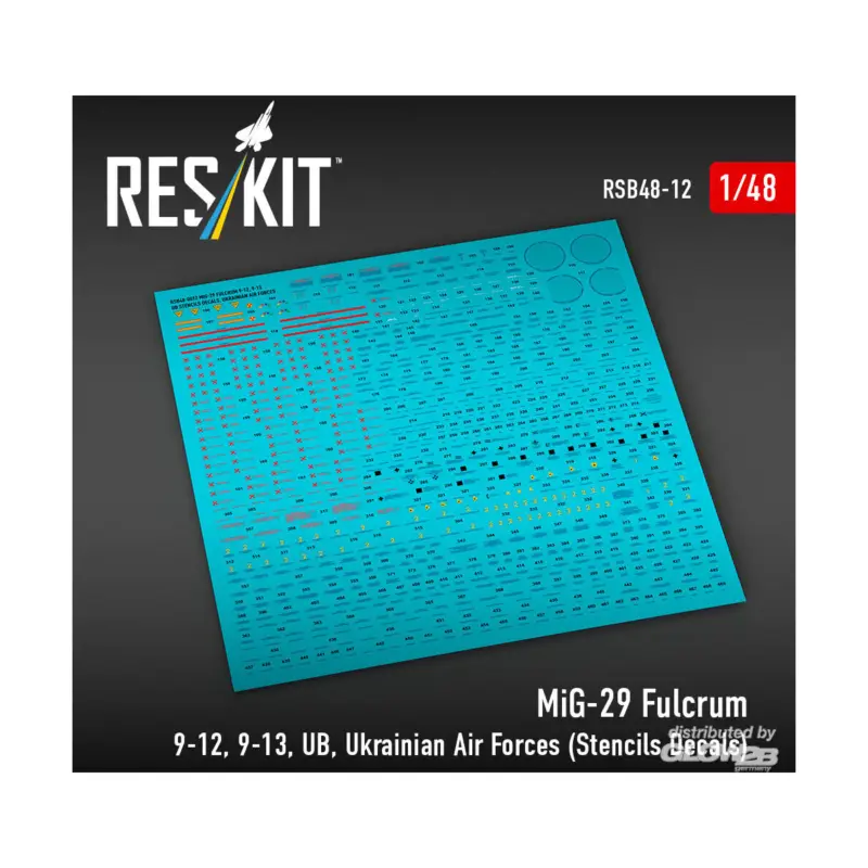 Gratis Retour MiG-29 Fulcrum 9-12,9-13,UB, Ukrainian Air Forces (Stencils Decals)(1/48)