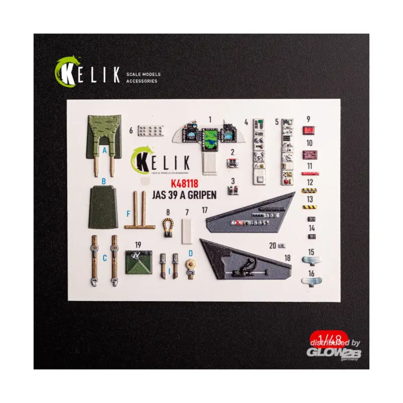 Jas-39 A - interior 3D decals for Italeri kit Express Levering