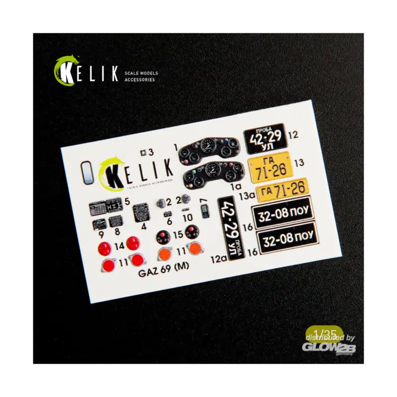 GAZ 69 4x4 Utility Truck interior 3D decals for Bronco kit Hoge Kwaliteit