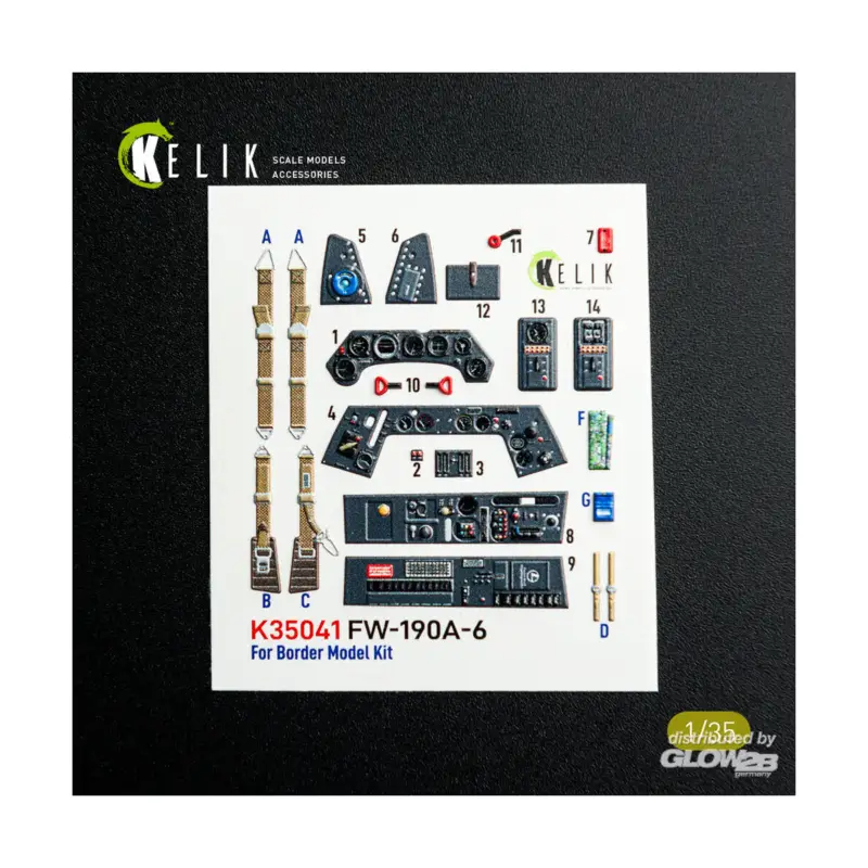 Meest Verkocht FW-190A-6 - interior 3D decals for Border Models kit