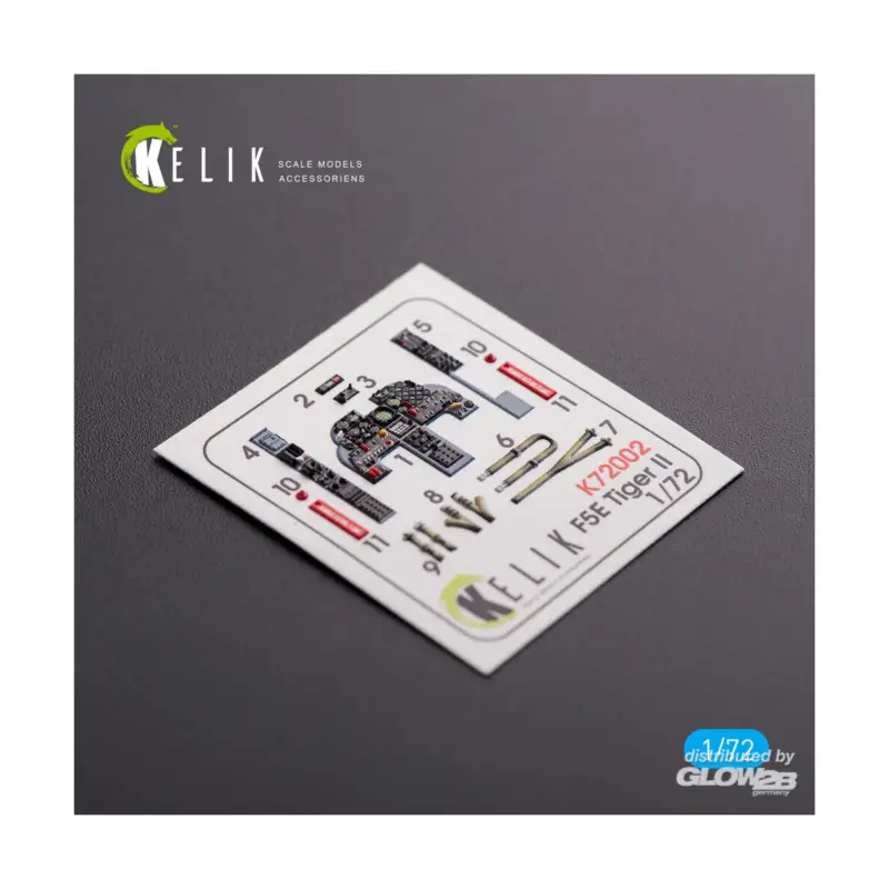 F-5E Tiger II early series interior 3D decals for Dream Model kit Express Levering