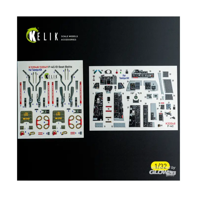 F-4C - interior 3D decals for Tamiya kit Actieprijs
