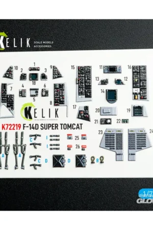 Aanbieding F-14D Super Tomcat - interior 3D decals for HobbyBoss kit