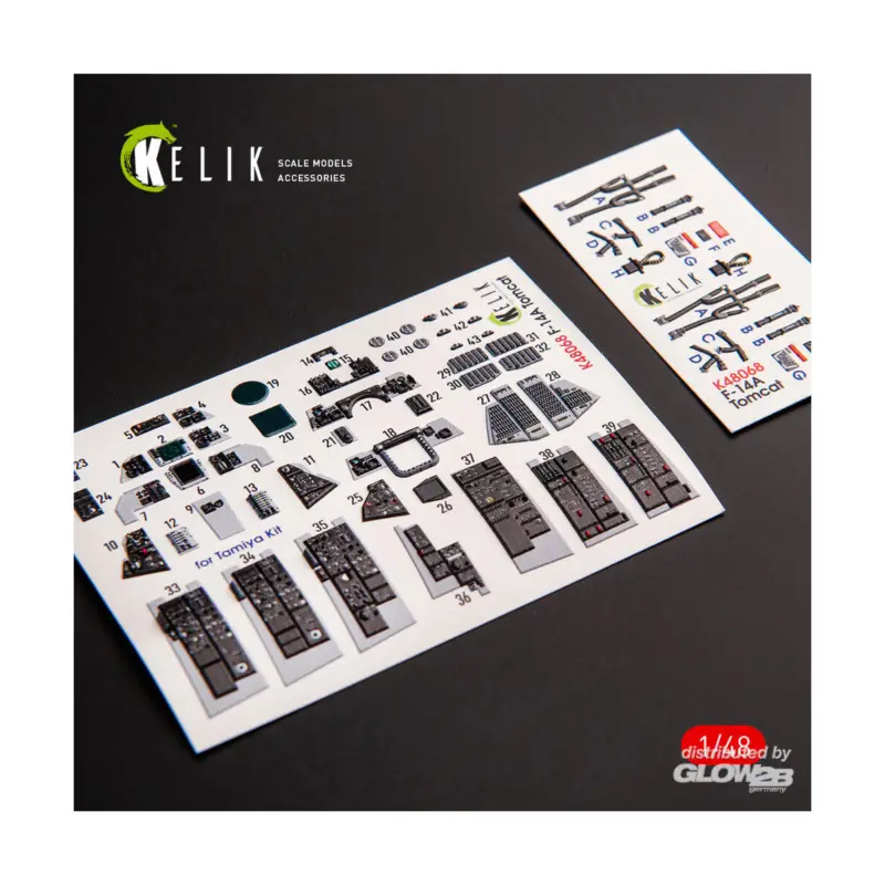 Aanbieding F-14A Tomcat late interior 3D decals for Tamiya kit