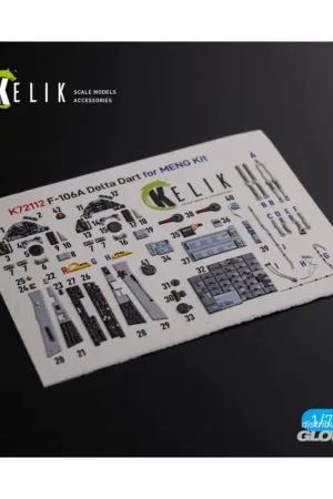 Alleen Vandaag F-106A Delta Dart interior 3D decals for Meng kit
