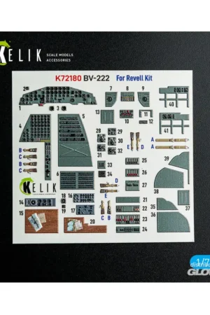 Bestseller BV-222 - interior 3D decals for Revell kit