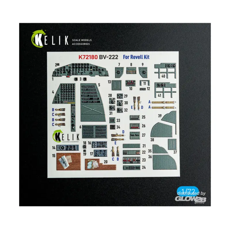 Bestseller BV-222 - interior 3D decals for Revell kit