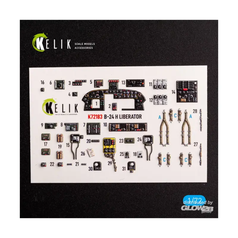 Gratis Retour B-24H Liberator - interior 3D decals for Airfix kit