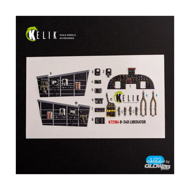 B-24D Liberator - interior 3D decals for Hasegawa kit Finale Uitverkoop
