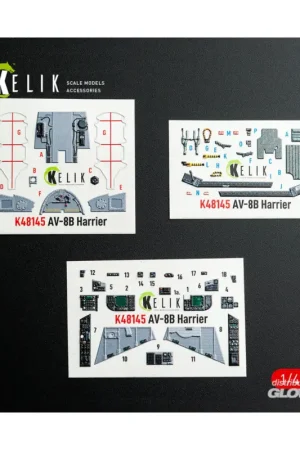 AV-8B Harrier - interior 3D decals for Hasegawa kit Alleen Vandaag