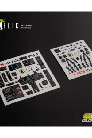 AH-64D Apache interior 3D decals for Meng kit Koop Vandaag