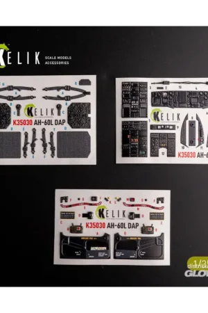 AH-60L DAP interior 3D decals for Academy kit Betaalbaar
