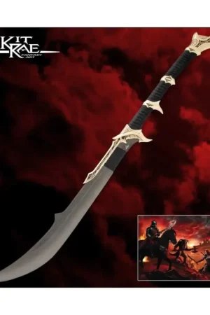 Direct Beschikbaar Rae Swords of the Ancients replica of Savathos-Mithrodin war sword, Gold Version, 111 cm