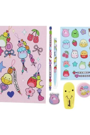Goedkoop Squishmallows Squish Squad stationery set 7 pieces