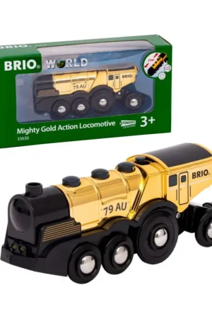 Krachtige gouden, op batterijen werkende locomotief Laatste Kans