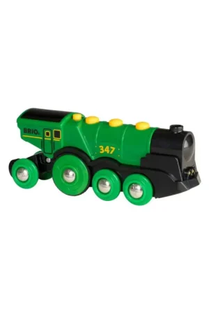 Krachtige groene, op batterijen werkende locomotief Bestseller